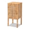 Baxton Studio Vivan Modern Bohemian Natural Brown Rattan 1Door Nightstand 211-12755-ZORO - alternate 9